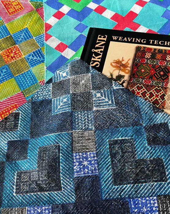 Mönstertryck, inspirerat av Skånska vävar och broderier